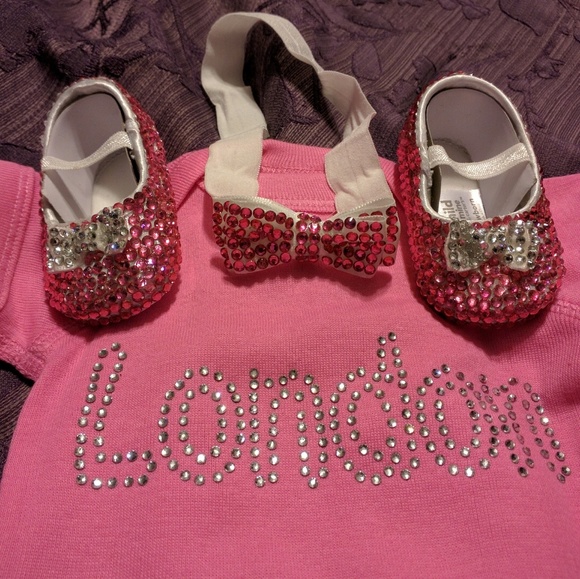 My First rhinestone outfit for pictures
